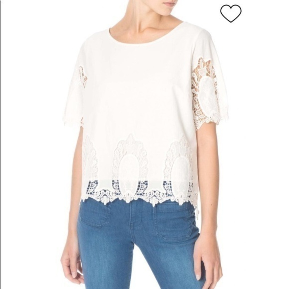 Sanctuary White Boho Crochet women’s blouse
